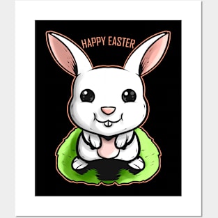 Happy Easter Bunny On Easter Posters and Art